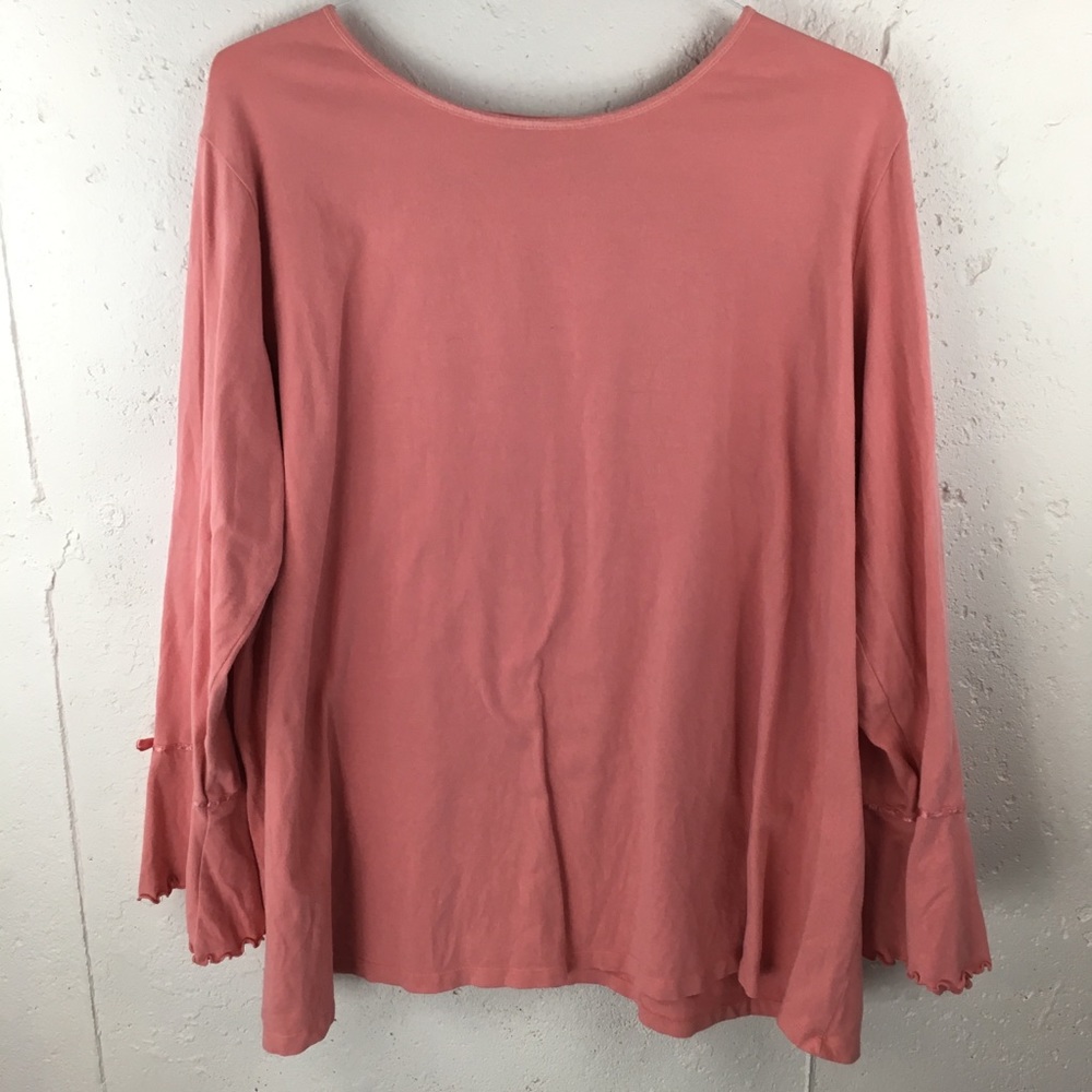 Plus size maternity long bell sleeve tee shirt